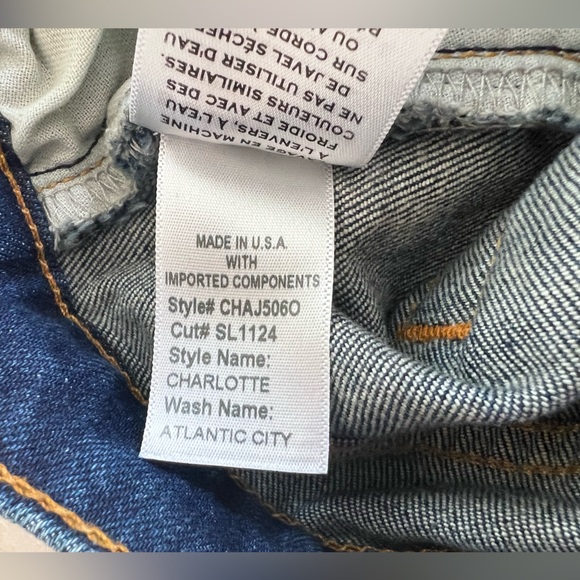 SLVRLAKE Denim Charlotte High Rise Boot Cut Jeans in Atlantic City Wash Size 28 - Picture 4 of 6